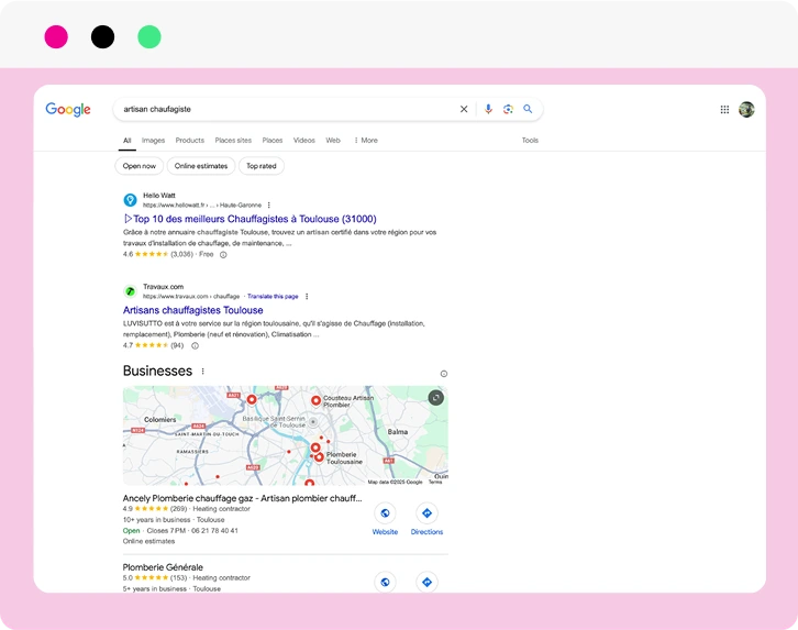 Accompagnement SEO - Image positionnement SERP